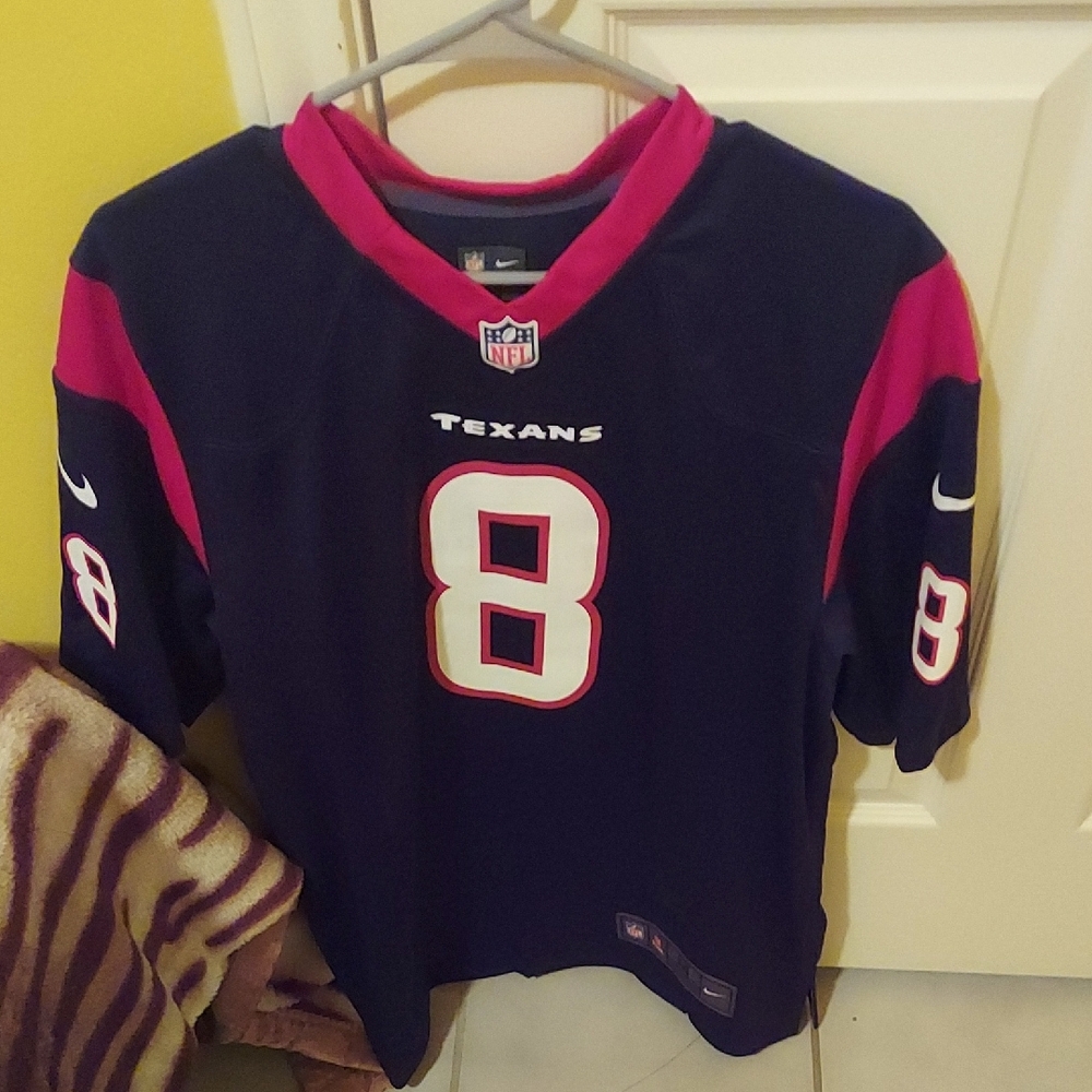 Nike Kids Texans Navy and Pink Jersey